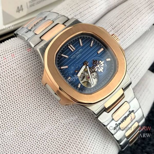 replica High End Patek Philippe Nautilus White Face Tourbillon Copy For Men WATCHES 5
