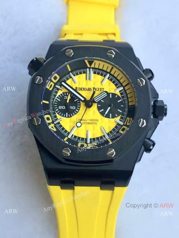 replica Copy Audemars Piguet Royal Oak Offshore Diver Chronograph Black Case WATCHES 5