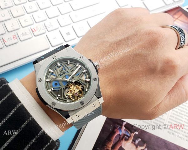 replica Copy Hublot Tourbillon Skeleton Big Bang es 43mm WATCHES 5
