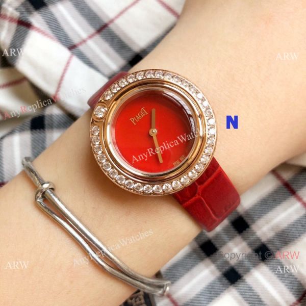 replica Clone Piaget Rose Gold Green Face Ladies es Quartz WATCHES 5