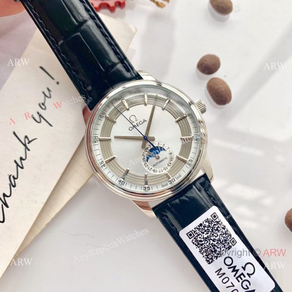 replica New Omega De Ville Fake Hour Vision Moonphase 40mm WATCHES 5