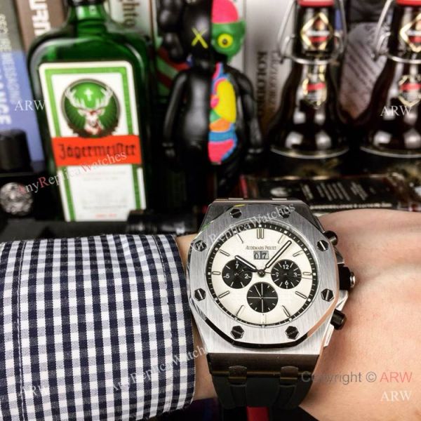 replica Fake Audemars Piguet Royal Oak Automatic Rose Gold Black Dial WATCHES 5