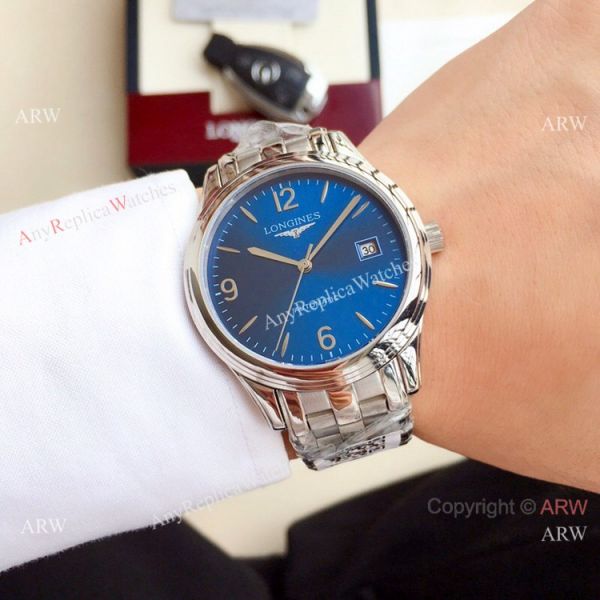 replica New Longines Flagship 2-Tone Silver Dial es 40mm WATCHES 5