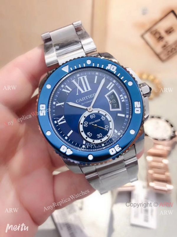 replica Cartier Calibre De Diver Stainless Steel Black Bezel es Buy Imitation es from China WATCHES 5