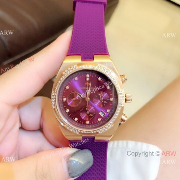 replica Vacheron Constantin Overseas Rose Gold Chrono Women Vacheron Constantin Copy WATCHES 5