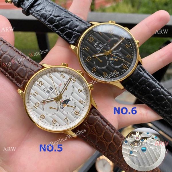 replica Wholesale Copy IWC Portuguese Moonphase Rose Gold es WATCHES 5
