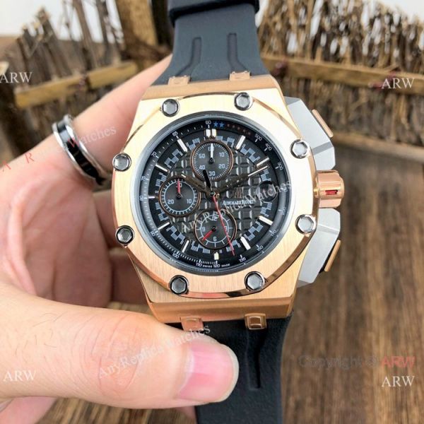 replica Copy Audemars Piguet Michael Schumacher Rose Gold Black Bezel es WATCHES 5