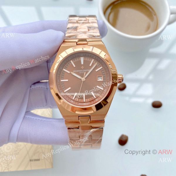 replica Copy Vacheron Constantin Geneve Overseas 42mm es Rose Gold WATCHES 5