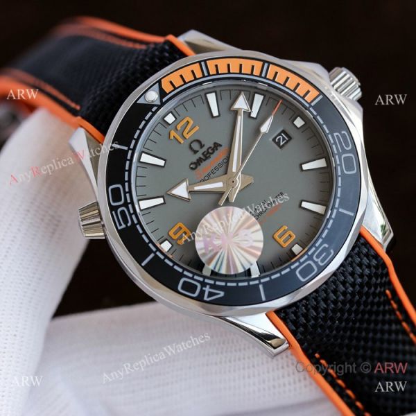 replica Best Quality Omega Seamaster Planet Ocean Automatic es Gray Face WATCHES 5
