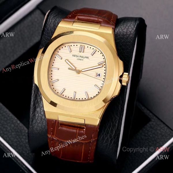 replica Best Copy Patek Philippe Nautilus 40mm es Gold and Black WATCHES 5