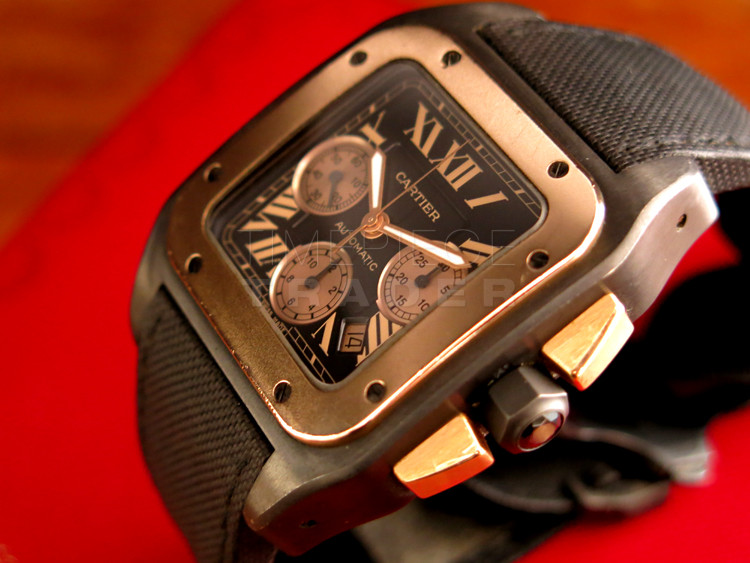 replica Cartier Santos W2020004 DLC Titanium Self-Winding Auto WATCHES 6