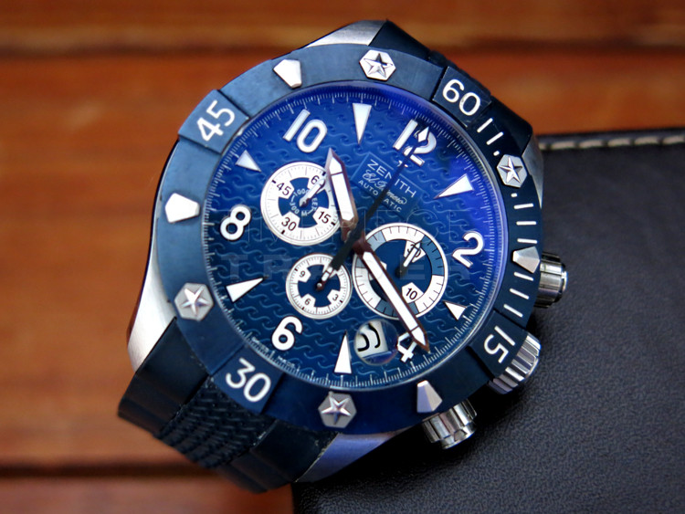 replica Zenith Defy Classic El Primero Sea Chronograph 03.0529.4000/51.R674 Stainless steel Automatic self winding WATCHES 6