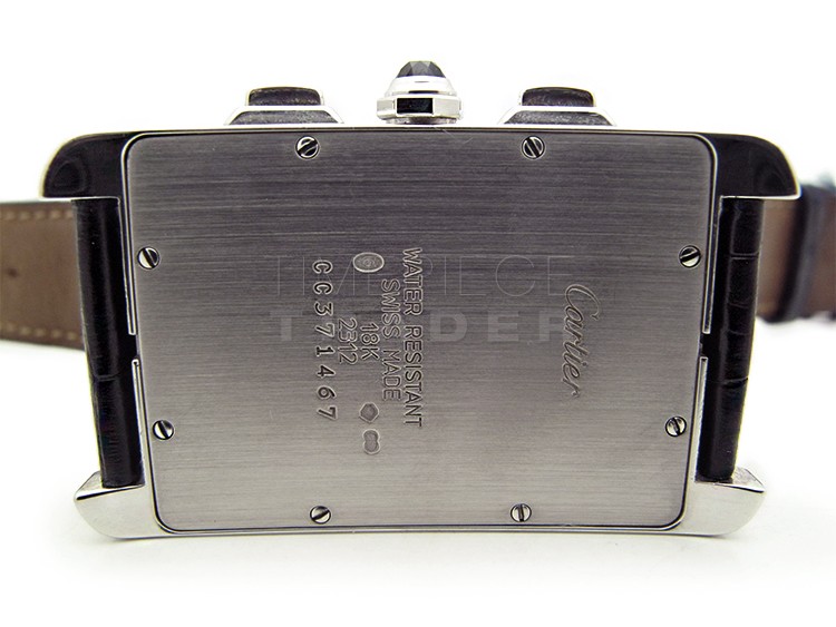 replica Cartier Tank Americaine W2603356 18k White Gold Quartz WATCHES 6