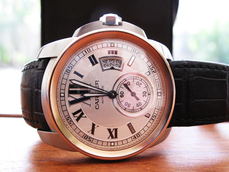 replica Cartier Calibre W7100039 Steel and 18k Rose Gold Automatic Self-Winding WATCHES 6