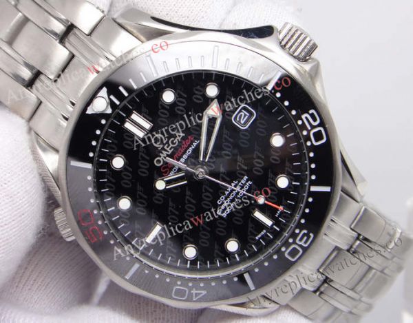 replica Omega Seamaster 300 007 50th Anniversary Black Ceramic Bezel WATCHES 6