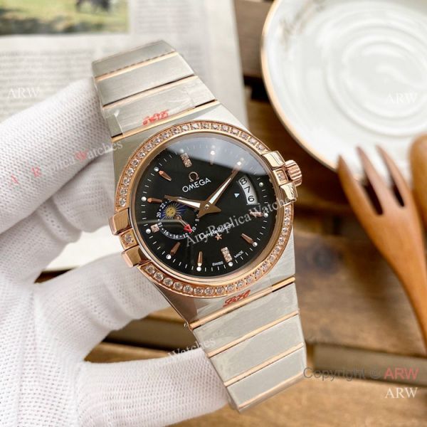 replica Copy Omega Constellation Moonphase Stainless Steel 39mm WATCHES 6