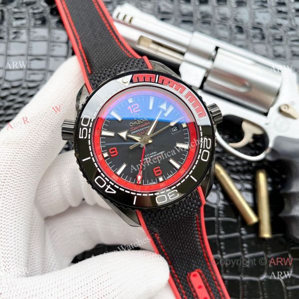 replica Faux Omega Seamaster Planet Ocean GMT es Blue Case WATCHES 6