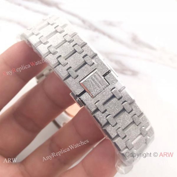 replica JF Factory Audemars Piguet Royal Oak Frosted Black Dial WATCHES 6