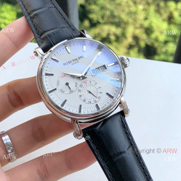 replica Copy Patek Philippe Geneve Day-date 43mm SS White Dial WATCHES 6