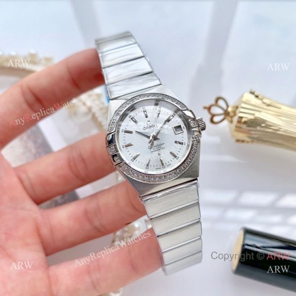 replica Women Omega Double Eagle 2-Tone Rose Gold Diamond High Quality China WATCHES 6