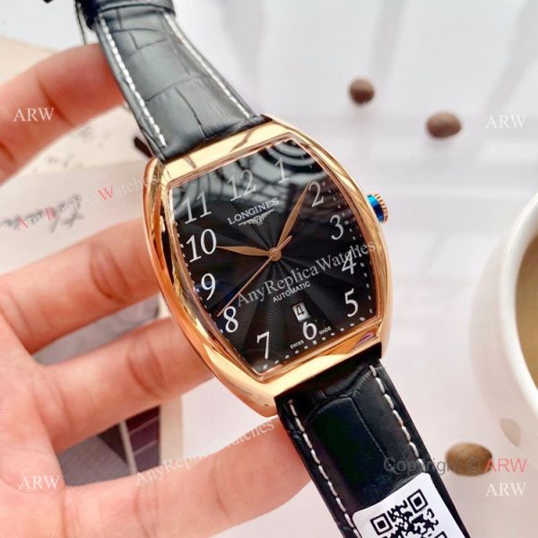 replica High Quality Longines Quartz Rose Gold Arabic Markers WATCHES 6