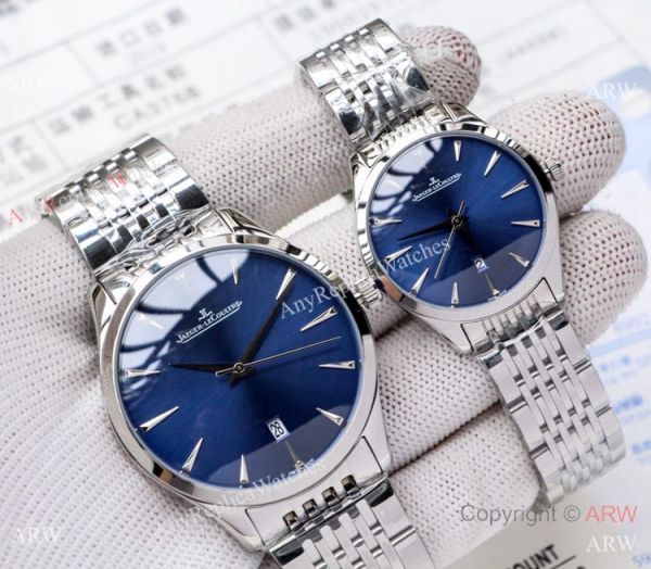 replica Low Price Copy Jaeger LeCoultre Master QUARTZ es SS Blue Dial WATCHES 6