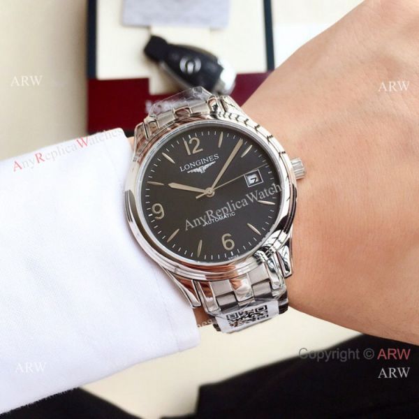 replica New Longines Flagship 2-Tone Silver Dial es 40mm WATCHES 6