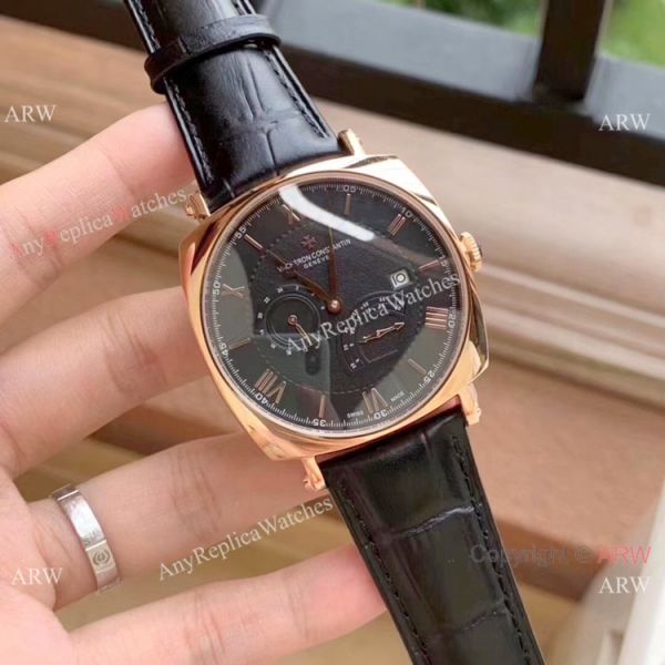 replica New Fake Vacheron Constantin Geneve Rose Gold Power Reserve WATCHES 6