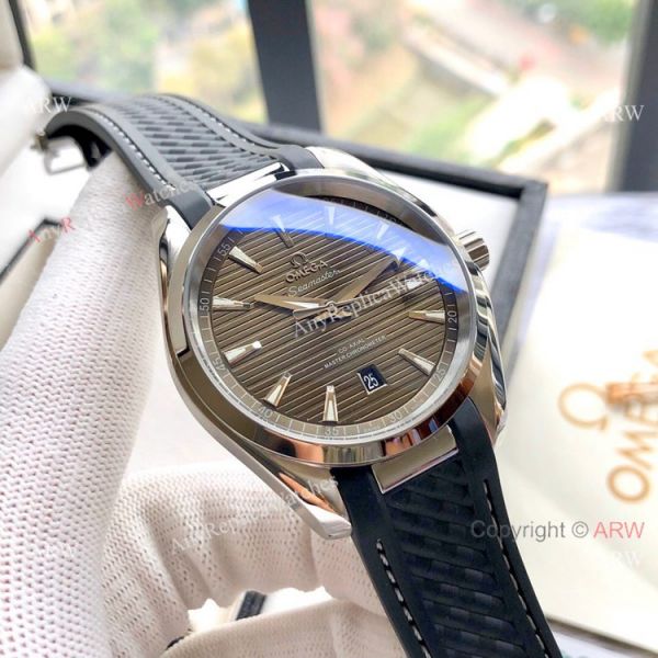 replica Copy Omega Aqua Terra 150M es SS Gray Dial Blue Markers WATCHES 6