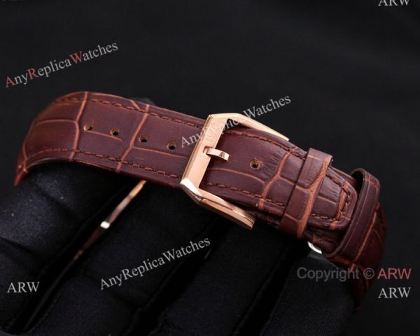 replica New IWC Schaffhausen Complications Men White Dial Brown Leather Strap WATCHES 6