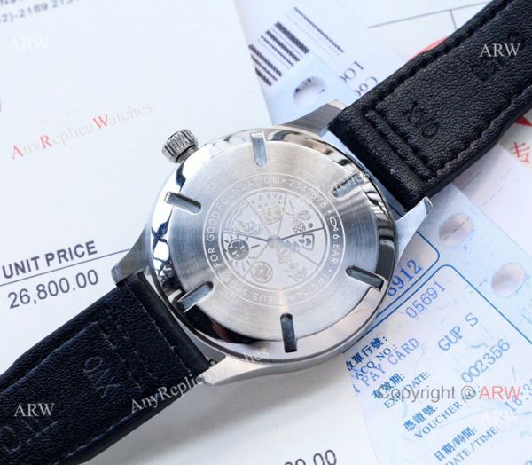 replica New IWC Mark XVIII Blue Dial Leather Strap WATCHES 6
