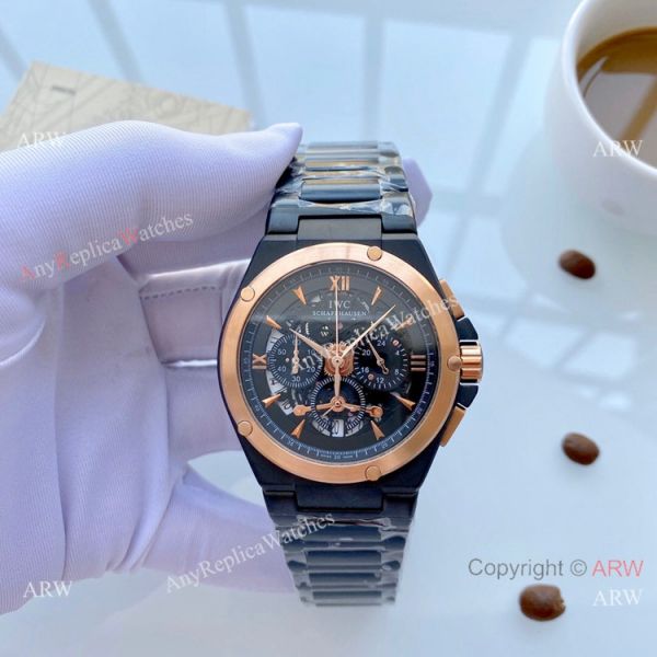 replica Wholesale Copy IWC Aquatimer Rose Gold Skeleton Dial es WATCHES 6