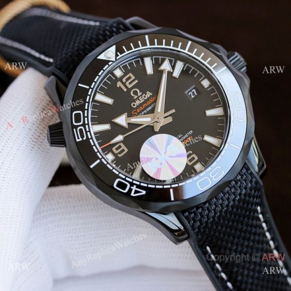 replica Best Quality Copy Omega Seamaster Planet Ocean es Black and Orange WATCHES 6