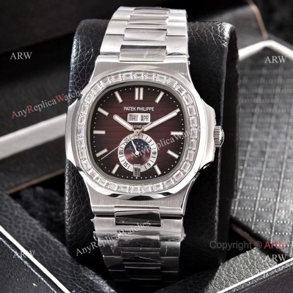 replica Patek Philippe Annual Calendar Copy es Stainless Steel with Diamond 40mm WATCHES 6