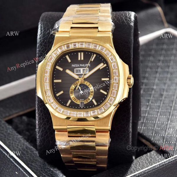replica Wholesale Copy Patek Philippe Annual Calendar es Yellow Gold with Diamond WATCHES 6