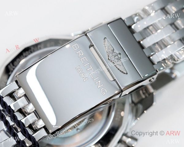 replica GF V2 Swiss Breitling Navitimer B01 Chronograph es Black Dial New Style Band WATCHES 6