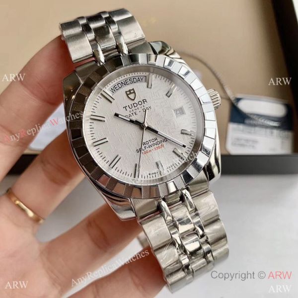 replica Copy TUDOR Glamour Date+Day m56000 White Dial es WATCHES 6