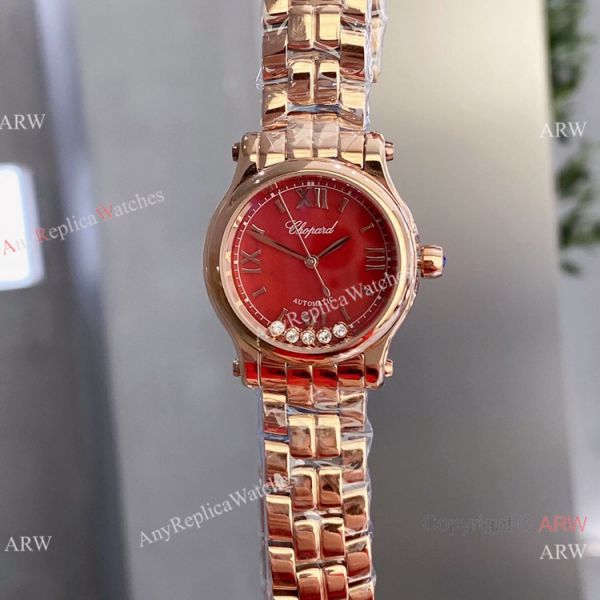 replica Copy Chopard Happy Sport 30mm Lady Rose Gold White Dial WATCHES 6