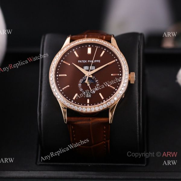 replica Swiss Quality Copy Patek Philippe Annual Calendar Calatrava Citizen Blue Moon Dial WATCHES 6