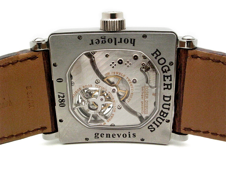 replica Roger Dubuis Golden Square Flying Tourbillon G40 03 7 GN9.61 Titanium Manual Hand Winding WATCHES 7