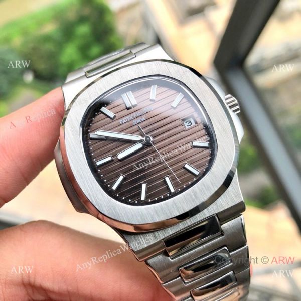replica Stainless Steel Brown Dial Patek Philippe Nautilus Copy es 40mm WATCHES 7