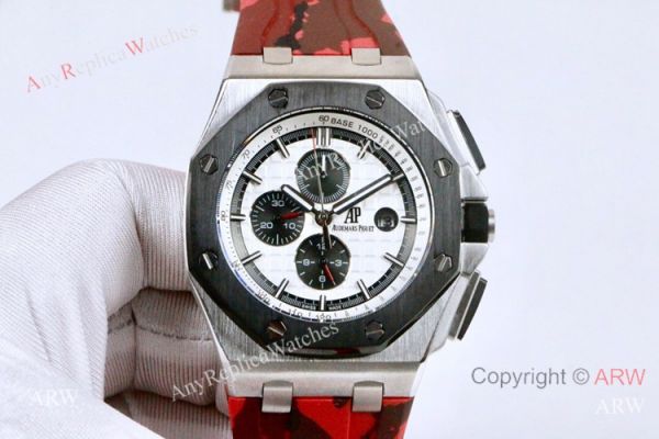 replica Clone Audemars Piguet Royal Oak Offshore 45mm es Brown Face Camouflage strap WATCHES 7