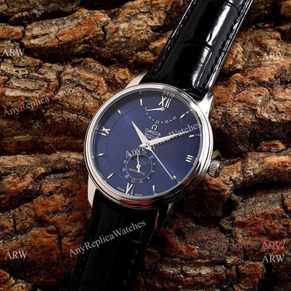 replica Omega De Ville Fake 40mm 2-Tone Rose Gold Moonphase WATCHES 7