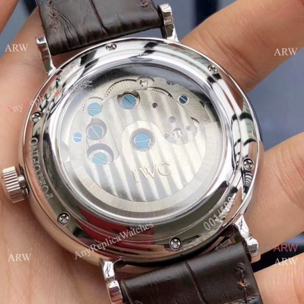 replica IWC Tourbillon Moonphase Portofino SS White Dial es High Quality China WATCHES 7