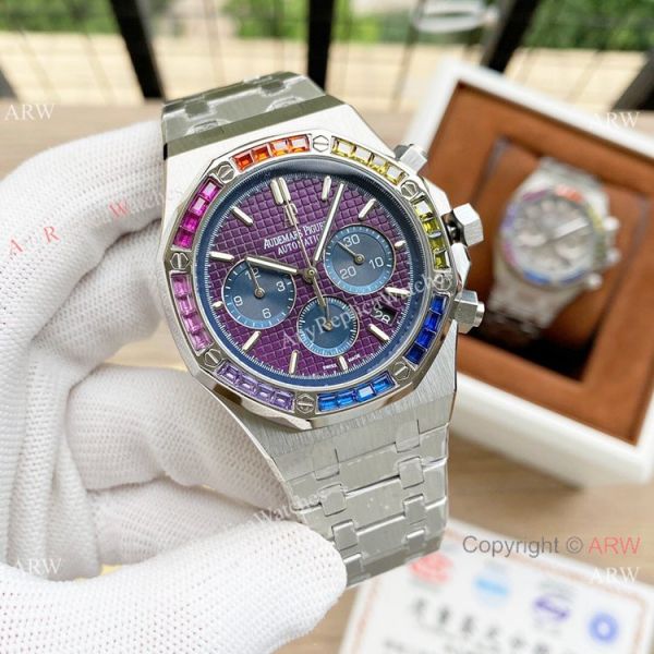 replica Fashion Style Audemars Piguet Royal Oak Rainbow Copy es WATCHES 7