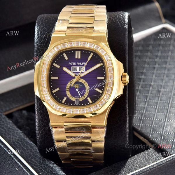 replica Wholesale Copy Patek Philippe Annual Calendar es Yellow Gold with Diamond WATCHES 7