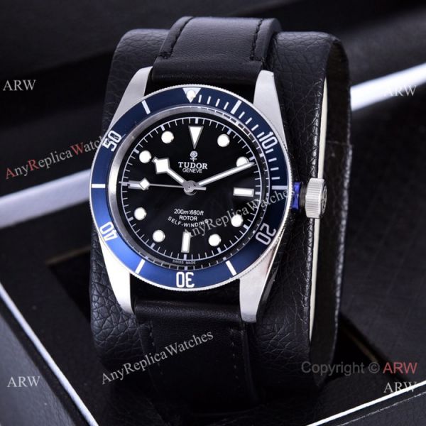 replica Clone Tudor Heritage Black Bay Automatic es Dark Red Bezel Silver Case WATCHES 7