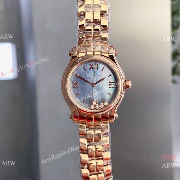 replica Copy Chopard Happy Sport 30mm Lady Rose Gold White Dial WATCHES 7