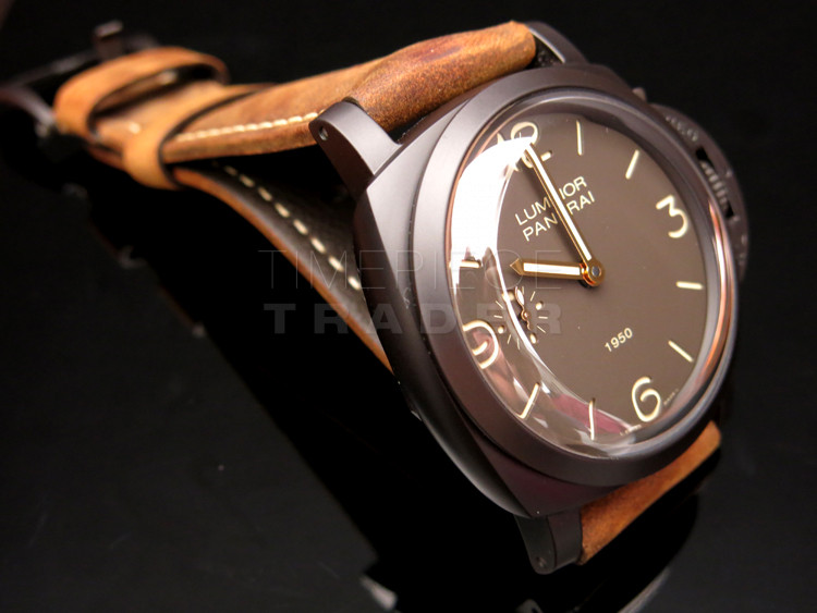 replica Panerai Luminor Composite 1950 3 Days PAM375 Composite/Ceramic Manual Hand-Wind WATCHES 8