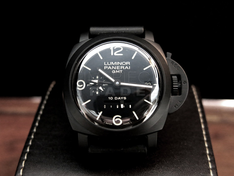 replica Panerai Luminor 1950 GMT 10-Days Automatic PAM335 Black Ceramic Automatic WATCHES 8